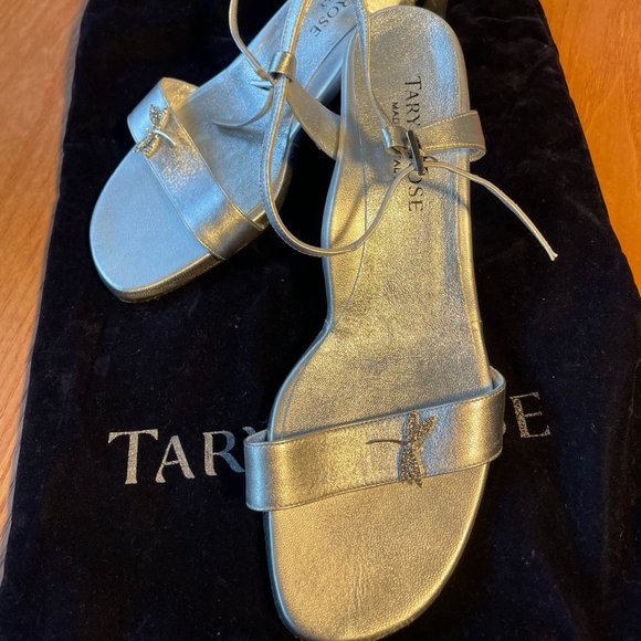 Silver Taryn Rose sandals, 38.5, 8.5 - Picture 1 of 8